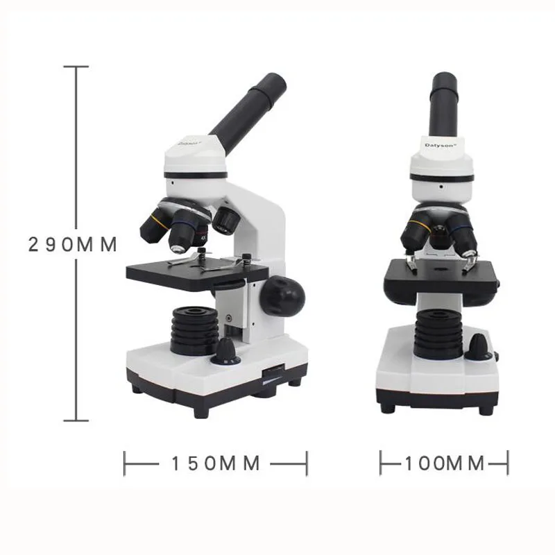Datyson Biological Microscope 80X-1600X Home School Education Biological Display Mirror Binocular Stereo Microscope
