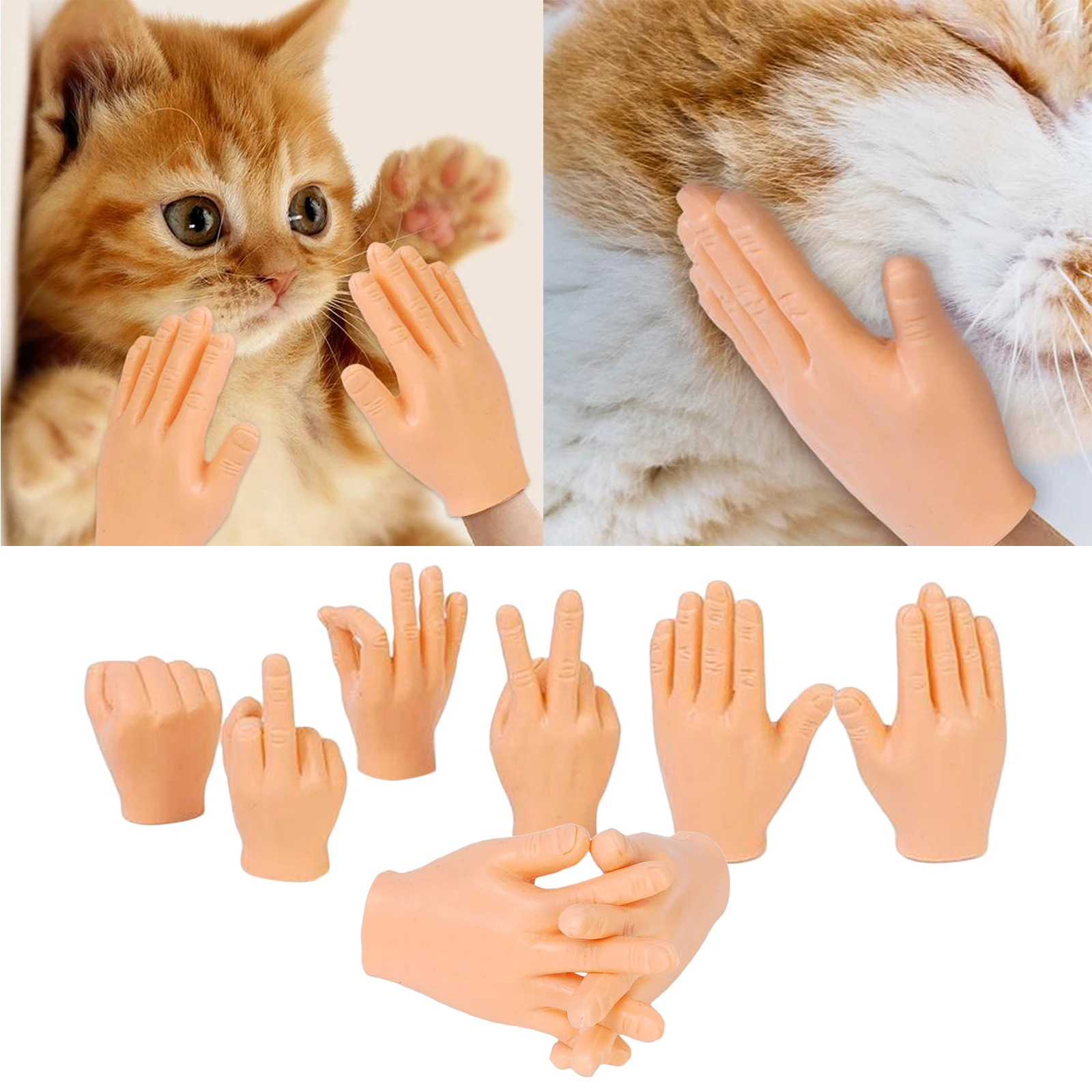 Juego de Mini marionetas de mano pequeña de goma para dedos, modelo de Juguetes