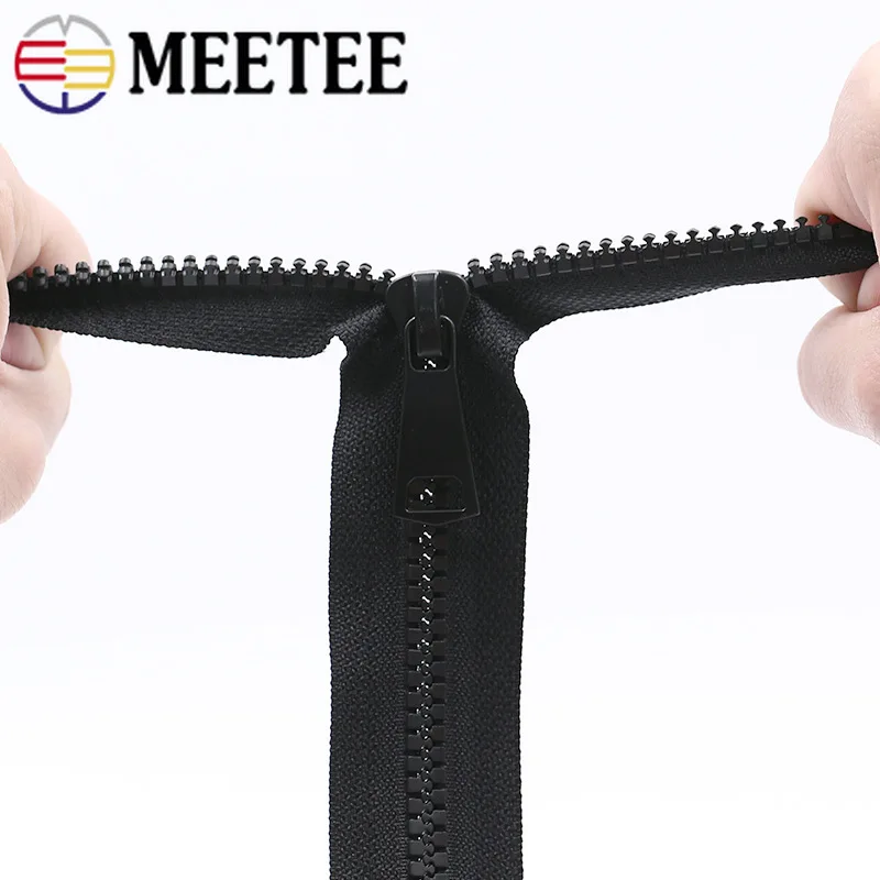 Meetee 2 шт 60-120 см 8# Смола двусторонний на молнии пуховик на молнии DIY длинная одежда Двухсторонний Слайдер ручной Швейные материалы ZA004