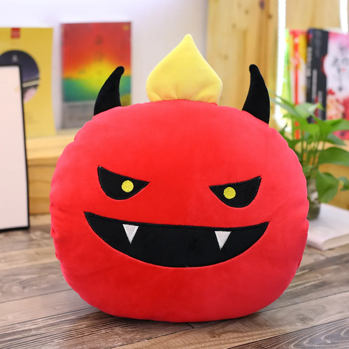 1 шт. мягкая плюшевая подушка с набивкой Plushie игрушечный друг Kawaii Любовь ангела и дьявольская кукла забавная Подушка декоративная подушка подарки для мальчиков девочек - Цвет: red devil