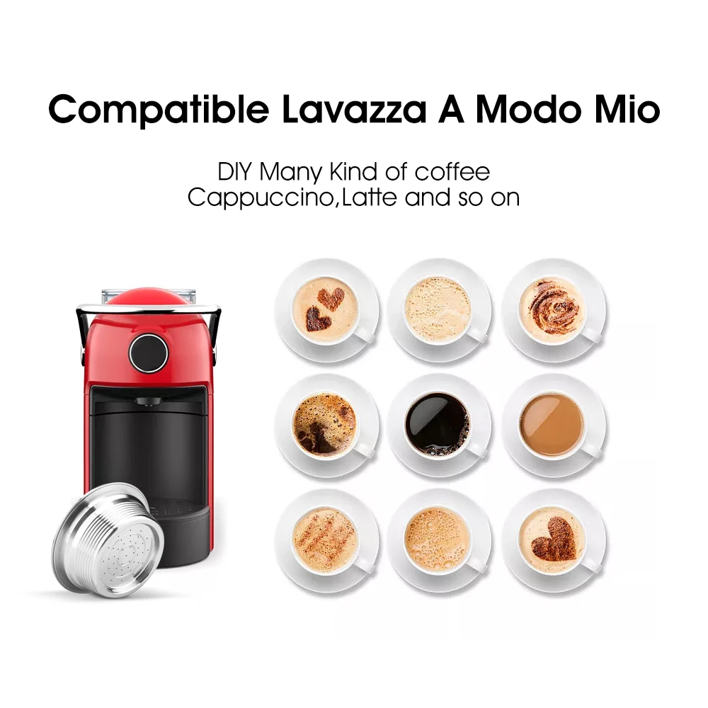 Многоразовый Lavazza Кофе Capsul еда нержавеющая сталь многоразового совместимый Lavazza Mio машина фильтр капсула чашка с уплотнением