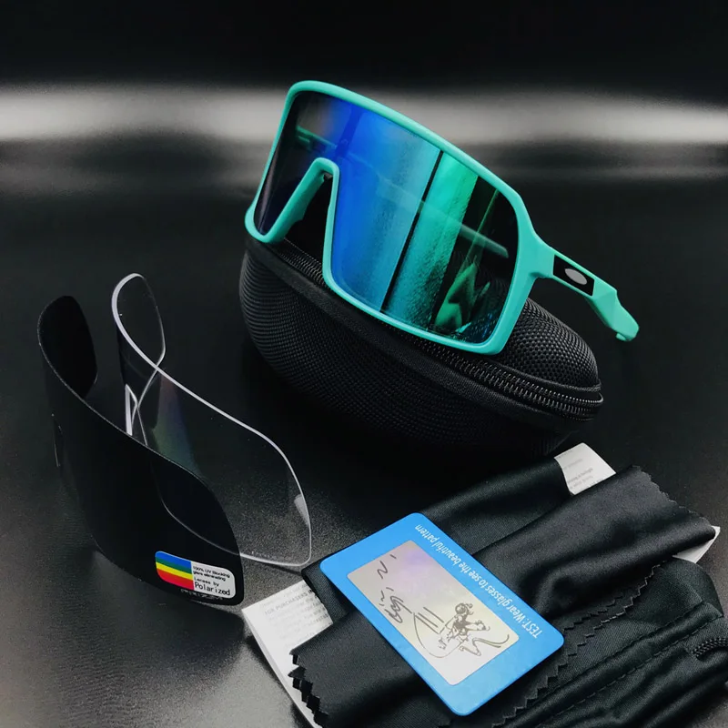 3 Lens Polarized 03 Солнцезащитные очки с 3 линзами UV400 для занятий спортом, бега, верховой езды, MTB, гонок, горная дорога, велосипед, очки, велосипедные очки для мужчин и женщин, велосипедные очки - Цвет: 3 Lens Polarized 03