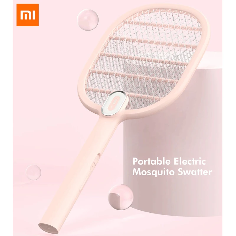 

Xiaomi Mijia Portable Rechargeable Electric Mosquito Swatter Handheld Insect Fly Bug Mosquito Swatter Killer With Base