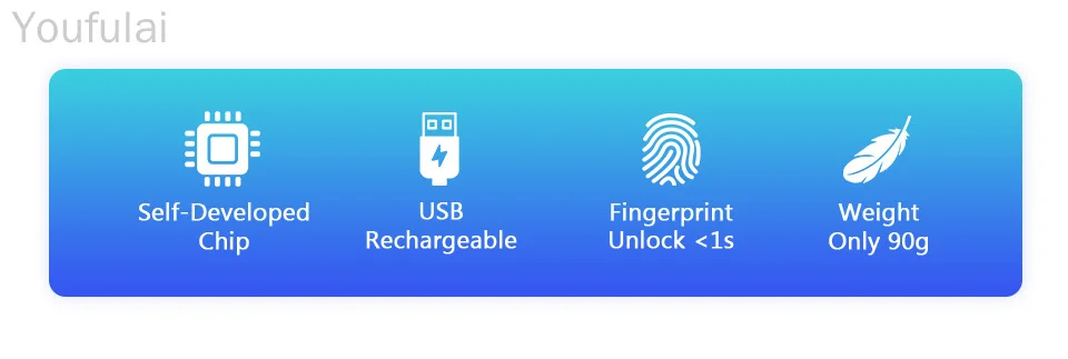 Золотой безопасности Keyless USB Перезаряжаемый дверной замок отпечатков пальцев умный замок Быстрый разблокировка цинковый сплав металлический саморазвивающийся чип