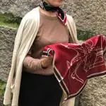 Европа и Америка осень и зима стиль напечатанная ИМИТИРОВАННАЯ шелковая ткань 70 см маленькое квадратное полотенце платок маленький шейкер
