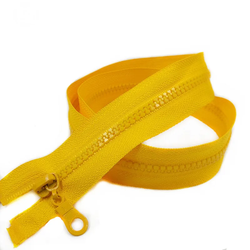 Yellow 1pc 70 см куртка молния № 5 смолы молнии открытый конец длинный замок головы Швейные аксессуары - Цвет: Yellow 1pc