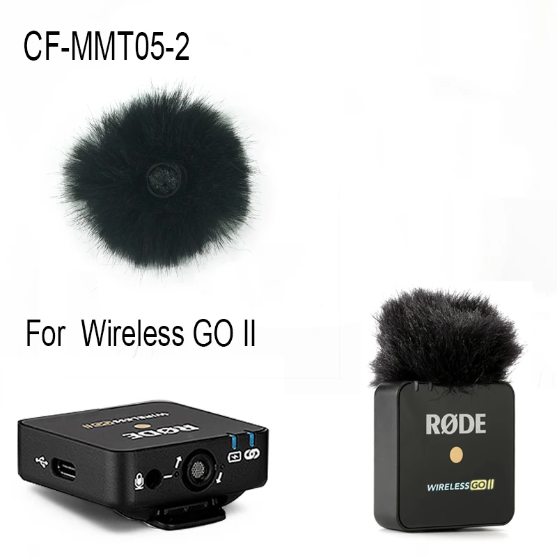 Canfon Furry Windproof Pára-brisas Compatível para Rode Wireless go ii Transmissor Duplo Microfone sem Fio - Image 5