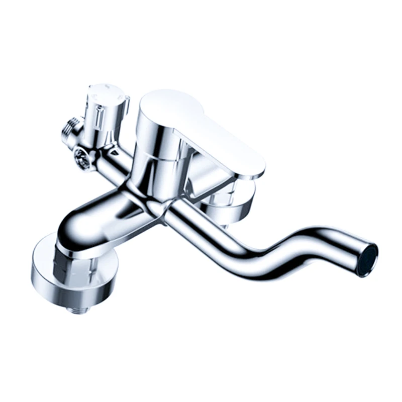 Смеситель для душа в ванную комнату хромированный вращающийся дождевой кран