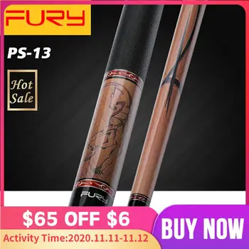 

Official Store FURY Pool Cue PS 11.75/12.75mm Tip High Quality Solid Half Tecnology Maple shaft Professional Billard Stick Kit