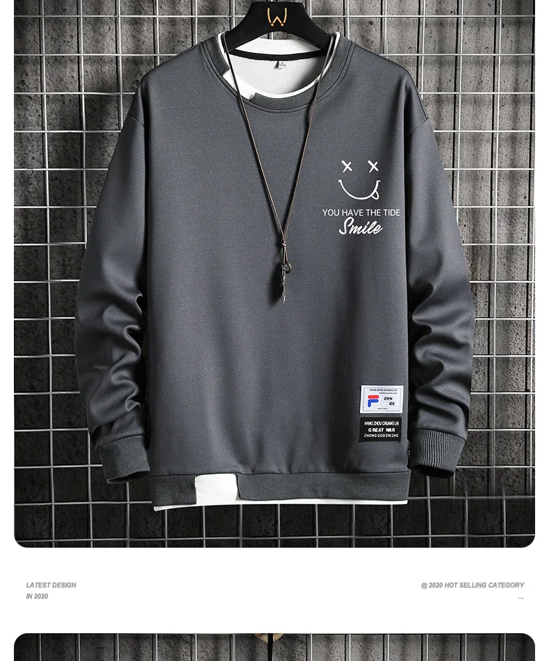 Hochwertige Herren-Freizeit-Sweatshirts 2026 Frühling Herbst Jugend Streetwear Hoodies Harajuku Pullover Outdoor Loose Tops Kleidung – Detail 16