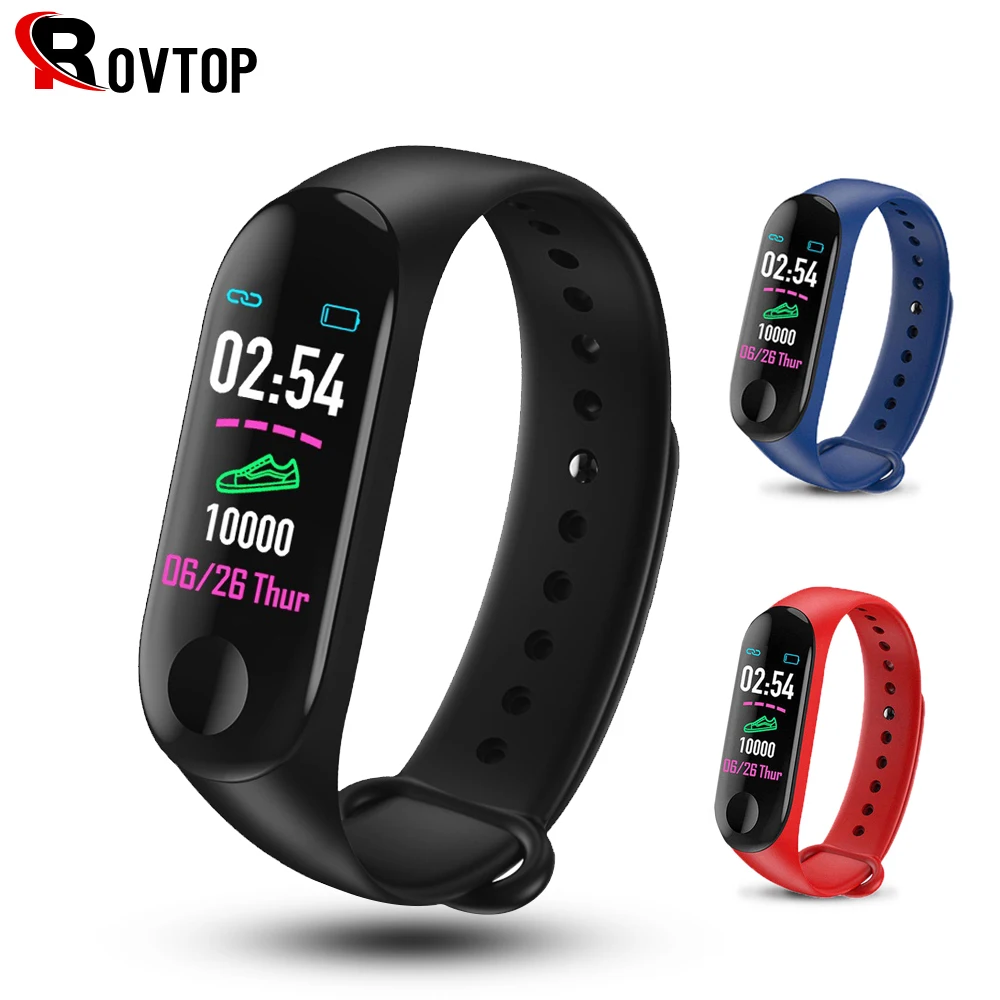 Rovtop умные часы M3 Plus мужские спортивные электронные браслет Шагомер пульсометр