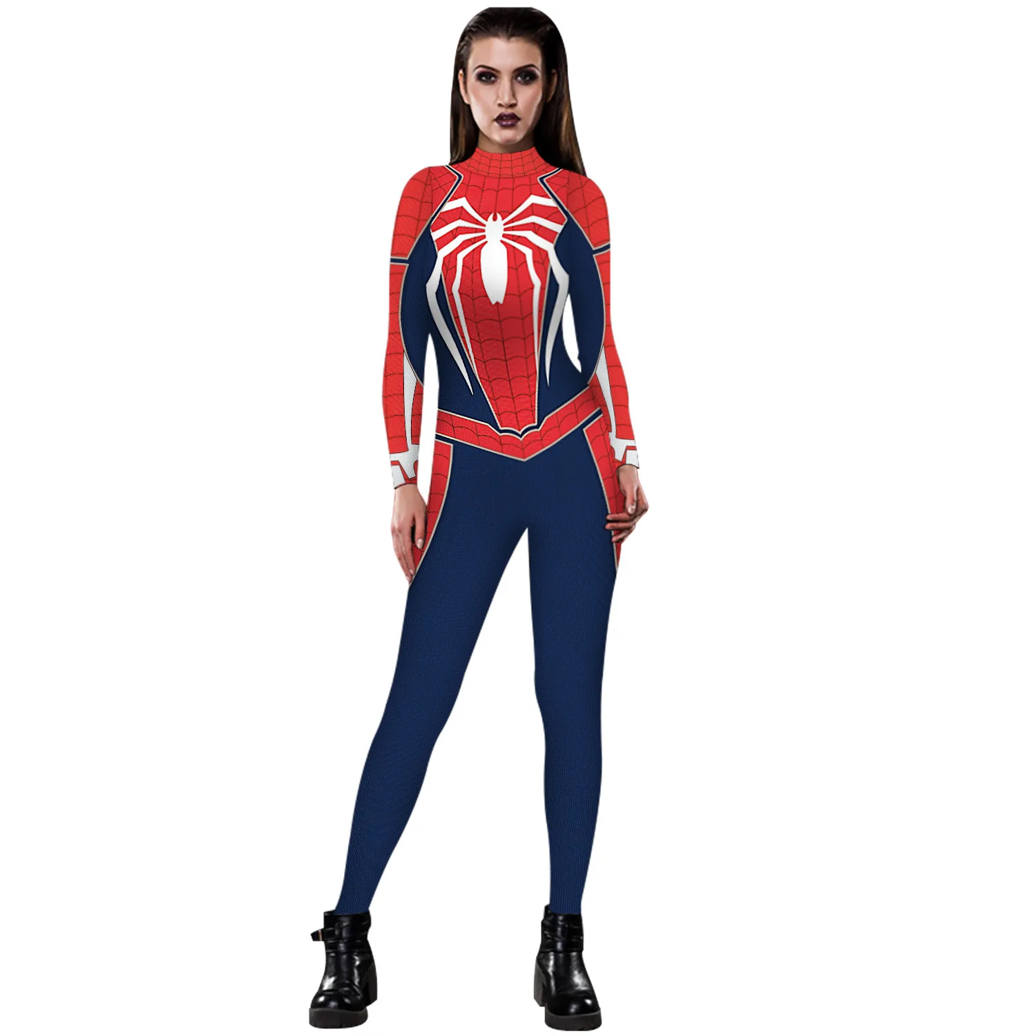 3D для женщин Человек-паук Гвен костюмы Гвендолин Максин Стэйси зентай боди костюм Spidergirl Косплей комбинезон Хэллоуин