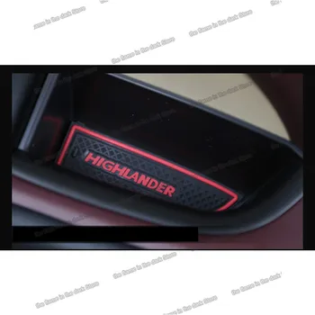 

lsrtw2017 suede abs car door armrest storage box for toyota highlander 2013 2014 2015 2016 2017 2018 2019 XU50 accessories