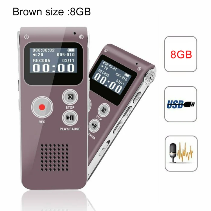 Перезаряжаемый Цифровой диктофон 8G/16G, диктофон, MP3 плеер, запись GK99