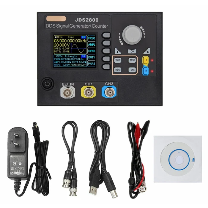 JDS2800 60 МГц генератор сигналов цифровой контроль двухканальный DDS произвольный частотомер JDH99
