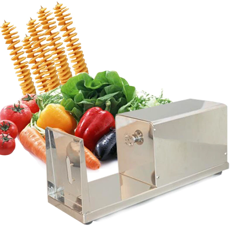 

220V Electric Twisted Potato Tower Chips Slicer Potato Cutter Chipper