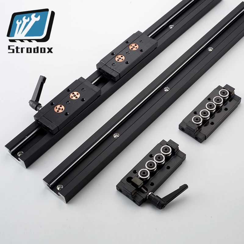 

linear Roller Slider SGR15 2025 Double Axis Guideway Built-in double axle guide rail locking slider Length cutable carbon steel