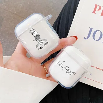 

Lil Peep Anime Air Pods Case for Airpods 2 1 Wireless bluetooth Earphone Cover for Airpods Soft TPU Clear Earphone Cover Capa