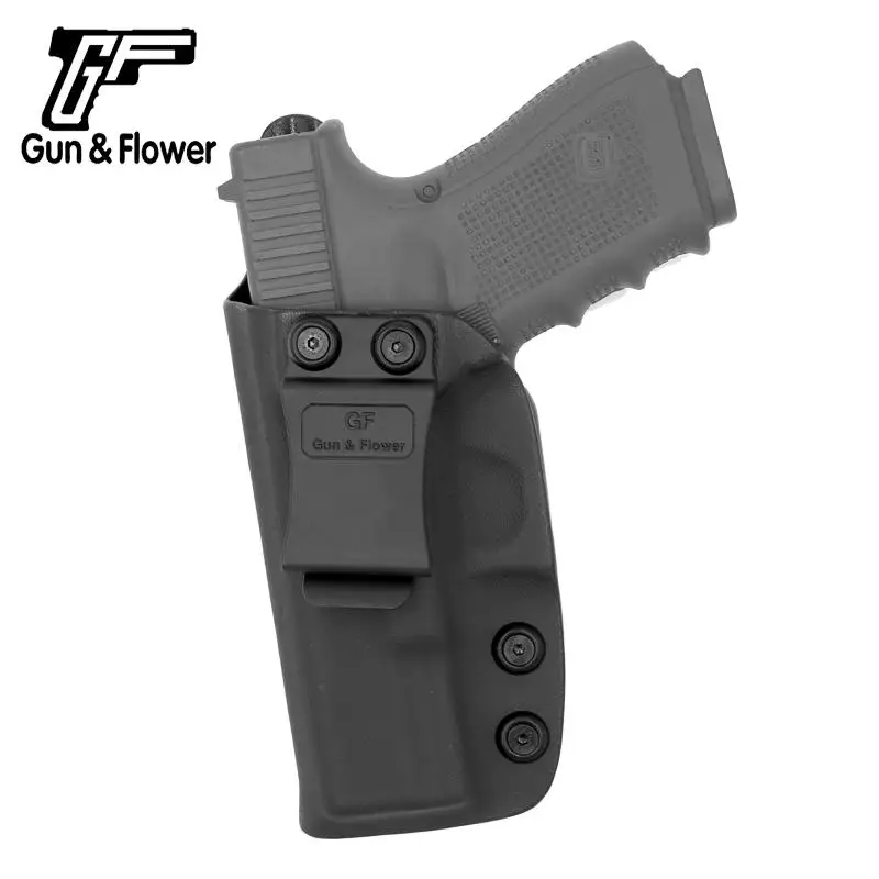 Пистолет с цветочным рисунком Тактический IWB Kydex кобура левой рукой пистолет Перевозчик Для Glock 19/23/32 с зажимом для крепления к поясному ремню Принадлежности для охоты