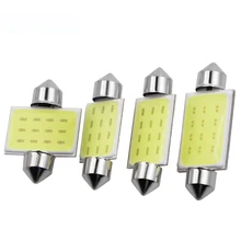1x Автомобильный светодиодный фестон 31 мм 36 мм/39 мм/41 мм автомобилей COB светодиодный лампы C5W C10W белый Цвет автомобиля Купол чтениt дорожной карты свет Автомобильный плафон внутреннего освещения DC12V