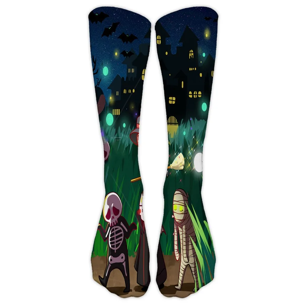 Casual Work Business Socks 3D New Style Halloween Pumpkin Printing Women Socks Medium Sports Sock Novel Carnival Ladies Meias#Y2