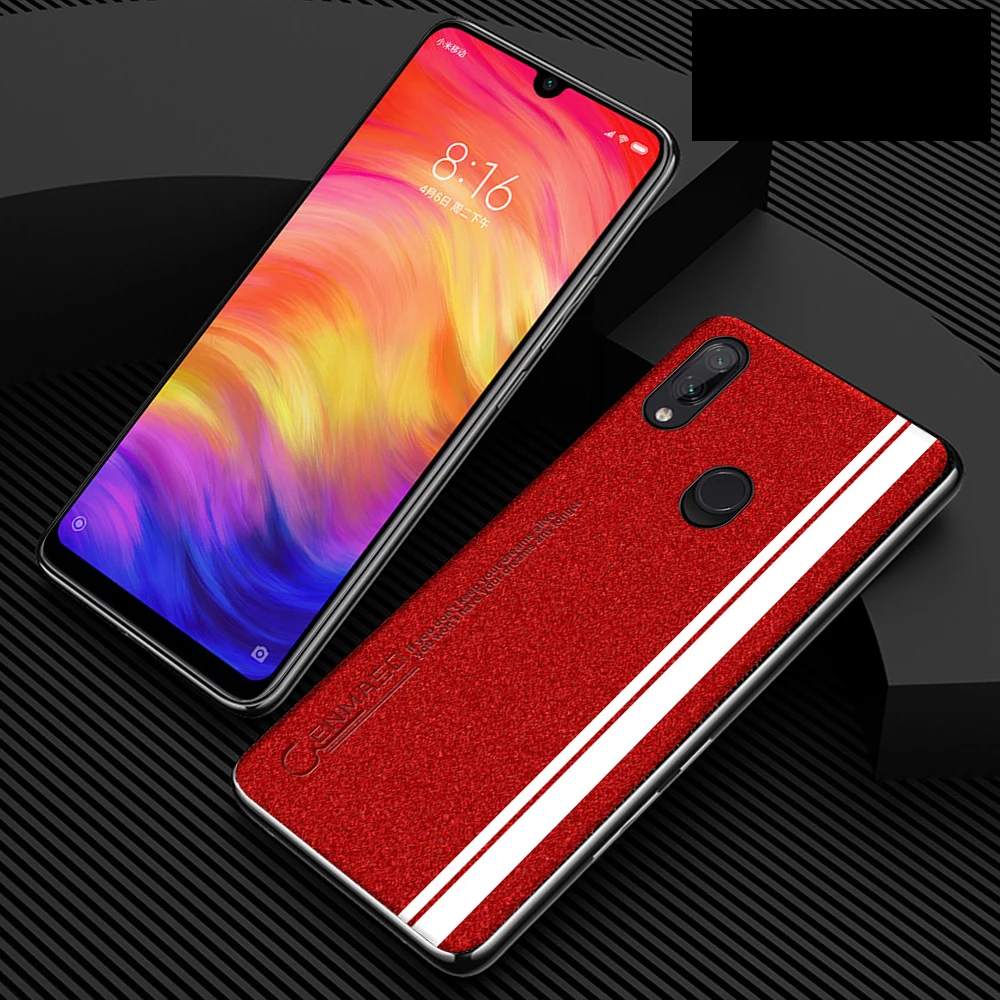 Чехол для Redmi Note 7 чехол Роскошный Глянцевая искусственная кожа Капа для Xiaomi Redmi Note 7 полный защитный противоударный чехол для телефона