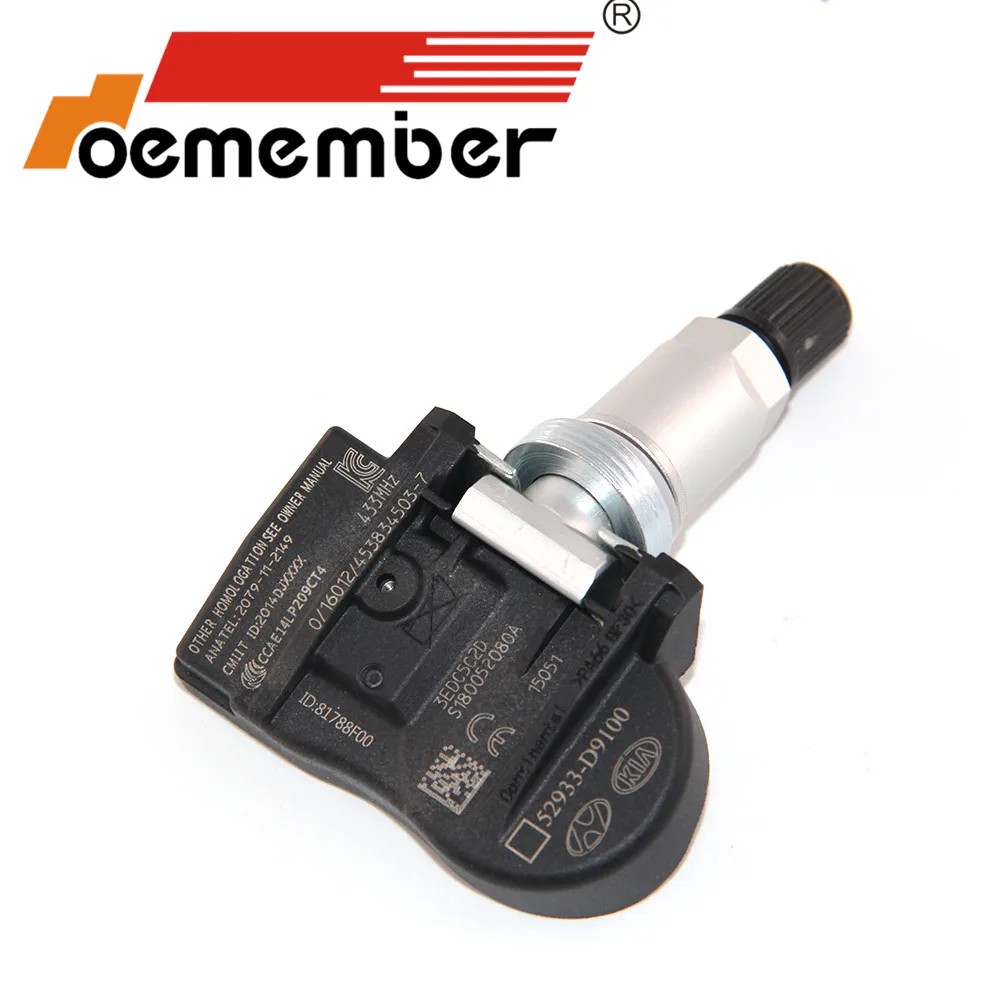 Oember 4 шт. датчик давления в автомобильных шинах 52933-D9100 TPMS система мониторинга 52933D9100 для HYUNDAI SANTA FE 433 МГц