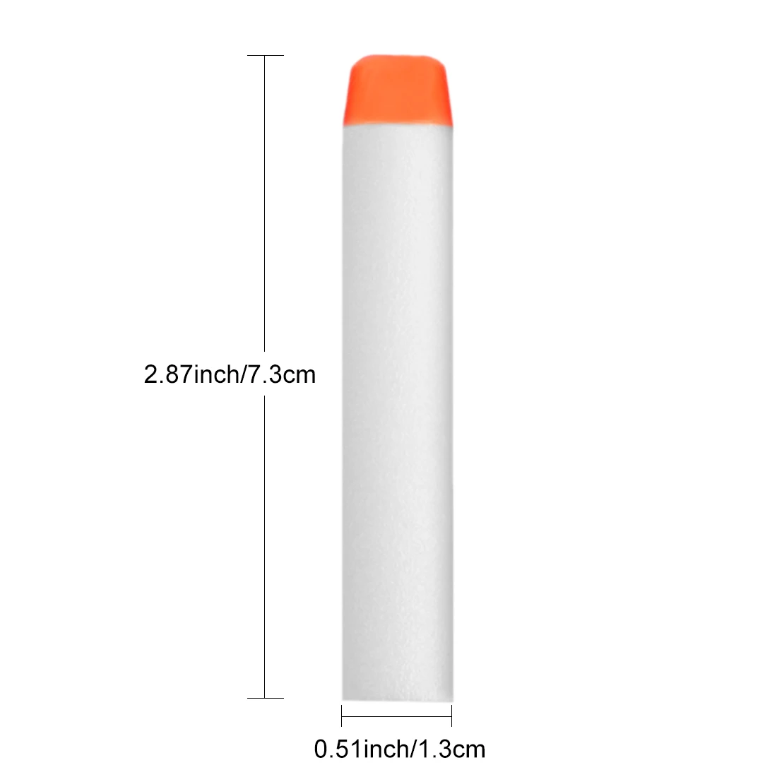 100pcs/200pcs/500pcs/1000pcs Fluorescence Dart Refills Universal Standard Round Head Hollow Foam Bullets for Nerf Toy Gun