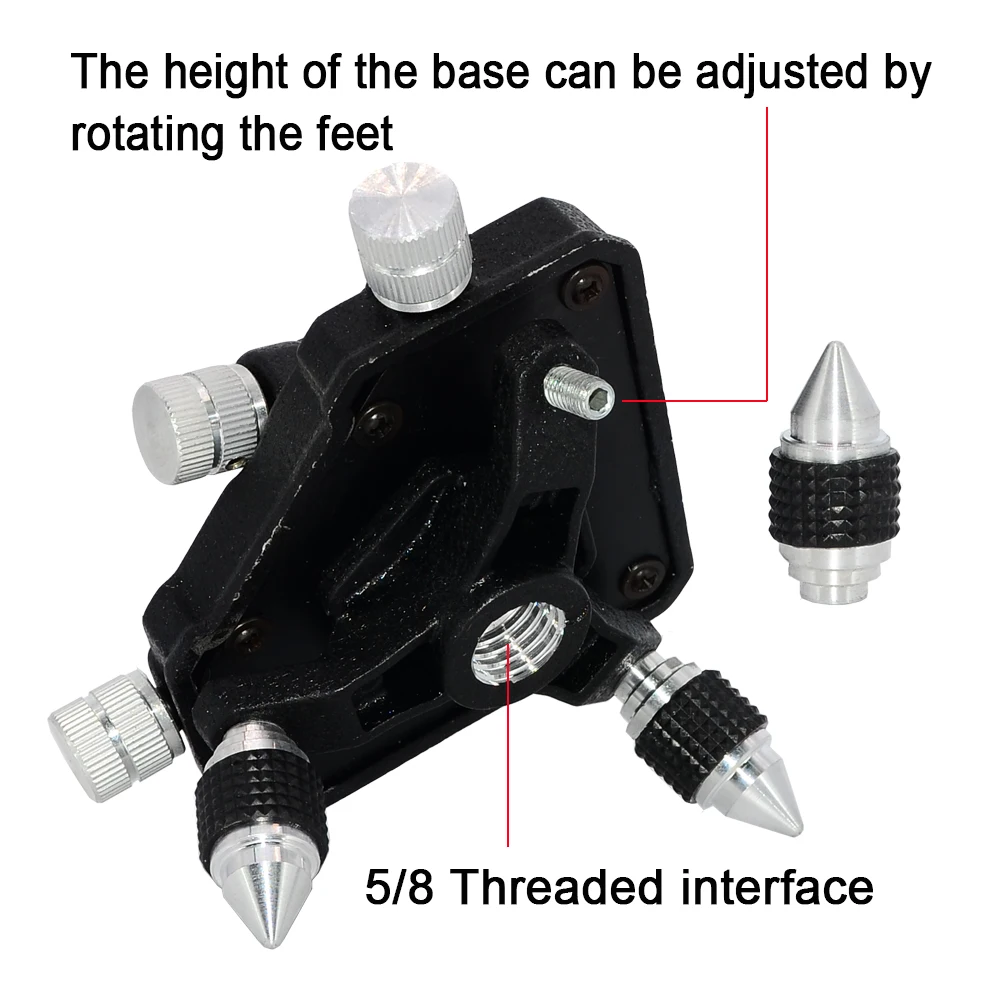 PUERCI регулировки Вращение Штатив кронштейн база пьедестал для 1/" интерфейс лазерный уровень и 5/8 штатив
