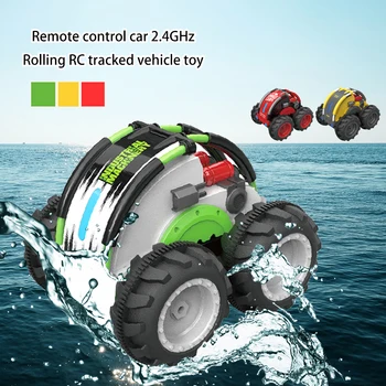 

Remote Control Car 2.4GHz 4WD Amphibious Stunt Car Double-sided 360 Degrees Rotating Tumbling RC Crawler Vehicle Car Toy