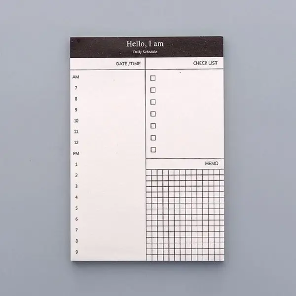 Записная книжка caderno zeszyty szkolne еженедельник libreta sticky papeleria memo pad notes to do list notas adhesivas canceleria - Цвет: Checklist grid