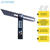 Electronic Level 360 Degree Angle Finder T Bevel Gauge Digital Protractor Inclinometer Ruler Sliding LCD Display Stainless Steel 6