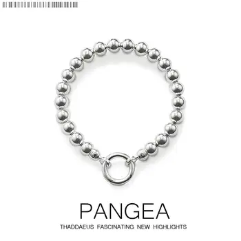 

Bracelet Silver Beads Width 0.8cm Length 16-25cm For Women And Men Office Gift Europe Style Glam Jewelry Bracelet Fit Charm