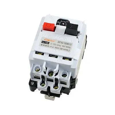 DZ162-16 AC 660V 1.6A переменного тока 3-полюсный черный Пластик объединительная панель выключателя