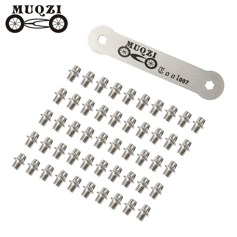 

MUQZI 50PCS MTB Road Bike Pedal Screw Pedals Skid-proof Bolts Studs Pin Pedales Parts Accessories