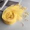 Écharpe en lin de couleur unie pour femmes, turban hijab