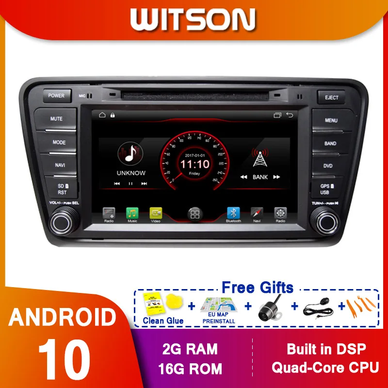 WITSON DSP 2 Din Android 10 Car Radio GPS Navigation For Skoda Octavia 2013 2014 | Автомобили и мотоциклы
