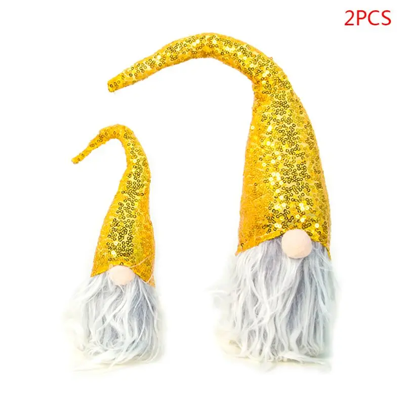 2 шт./компл. Merry рождественское, с блестками шведский Санта гном плюшевая кукла Орнамент Ручной Работы эльф игрушка для отдыха дома вечерние Декор