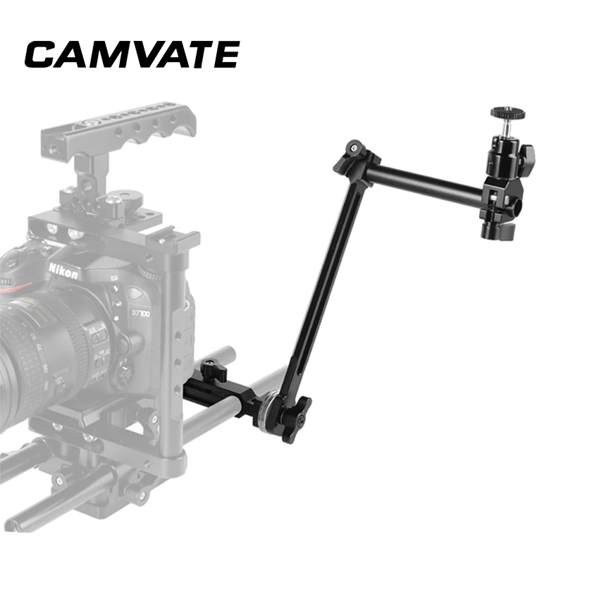 Поддерживающий вал для монитора камеры CAMVATE DSLR с разъемом arri Rosette и адаптером с зажимом стержня 15 мм C2274