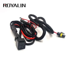 ROYALIN реле автомобильное ксеноновые лампы HID провод Harenss 12V для H1 H3 H7 9005 9006 HB3 HB4 880 881 Hi/короче спереди и длиннее сзади) луч кабельная проводка контроллер