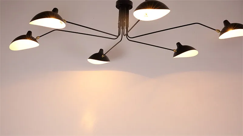 Подвесной светильник в стиле ретро Serge Mouille s, скандинавский Abajur, промышленный светодиодный светильник для дома, подвесной светильник для гостиной, спальни, светильник