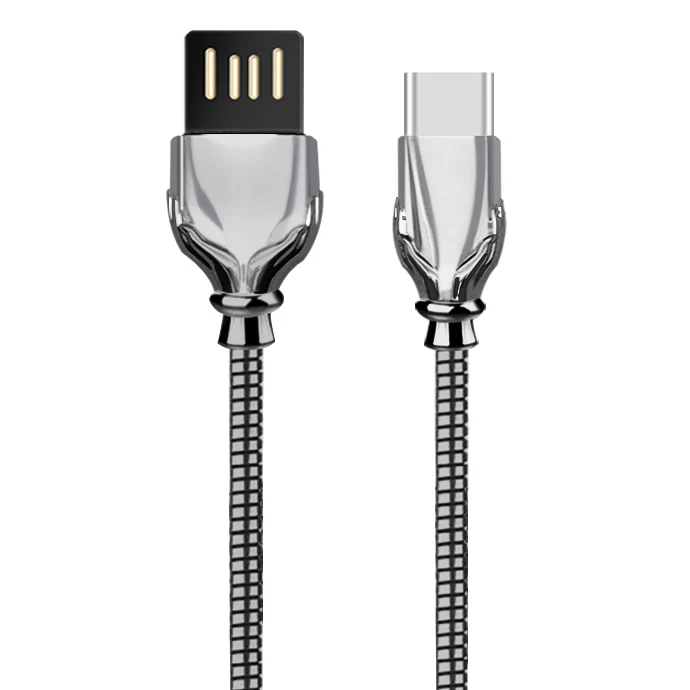 Yianerm металлический Тип C зарядный защитный кабель Быстрая зарядка USB C умный кабель для передачи данных мобильный кабель type-c для huawei P20 P30 Xiaomi