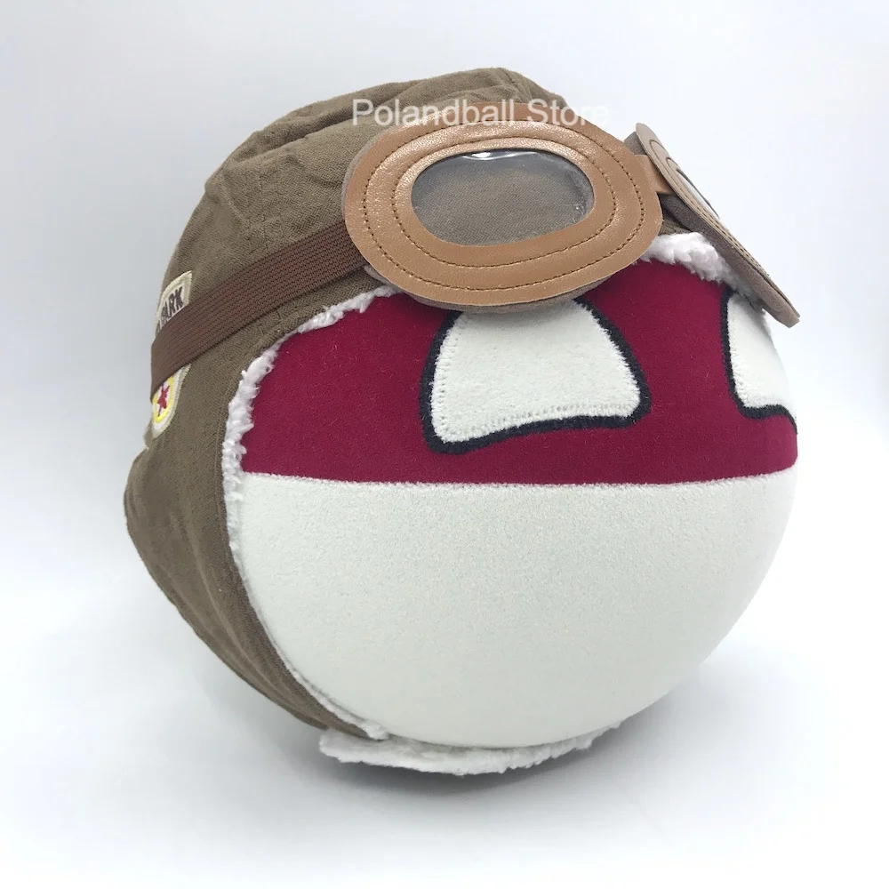Polandball With Pilot Hat Authentic Handmade Polandball Countryball Plush Toy