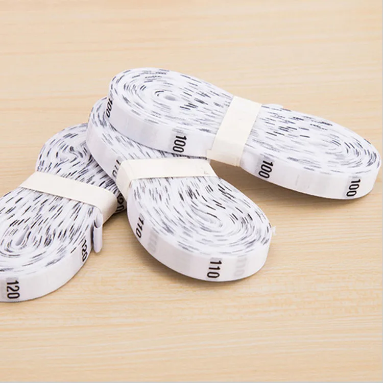 1200pcs(2 rolls) High Quality Number 50-200 Size Labels Damask Embroidered White Size Tags Kids/Babys Washable Care Size Labels