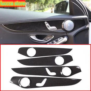 

ABS carbon fiber sticker for Mercedes Benz C Class W205 C180 2015- for car door decoration