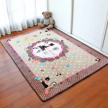 

Pink Marie Cat Bear Cartoon Rug Soft Cozy Coral Fleece Thicken Kids Children Play Crawling Carpet for Living Room Large Rugs
