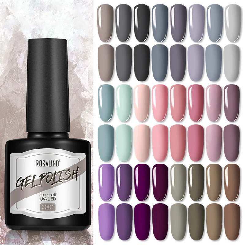 ROSALIND 8ml Gel Nail Polish Shiny Matte Effect Gel Polish For Manicure Nail Art Design Semi Permanent Painting Varnishes Gel