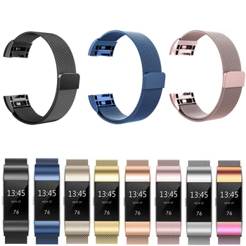 

Centechia For Fitbit Charge 2 Hr Band Strap Stainless Steel Replacement Wrist Bracelet for Fit Bit Charge2 Smart Watch S L size
