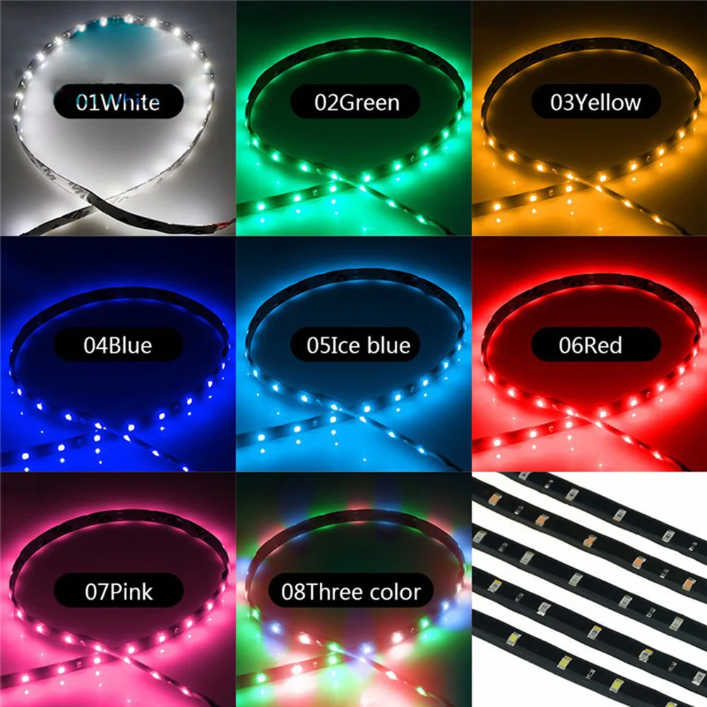 Светодиодные ленты светильник s RGB светодиодный светильник полосы 11," 3528 SMD гибкие светильник гирлянды для дома светильник в помещении/на открытом воздухе украшения, 10 предметов