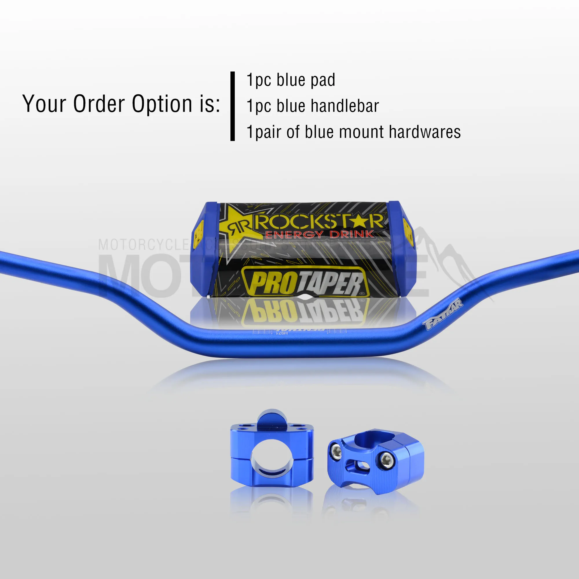 Руль для Pro Taper Pack Bar 1-1/" Renthal Fatbar Колодки Ручки Pit Pro Racing Dirt Pit Bike мотоцикл с адаптер cnc - Цвет: Blue Combo3
